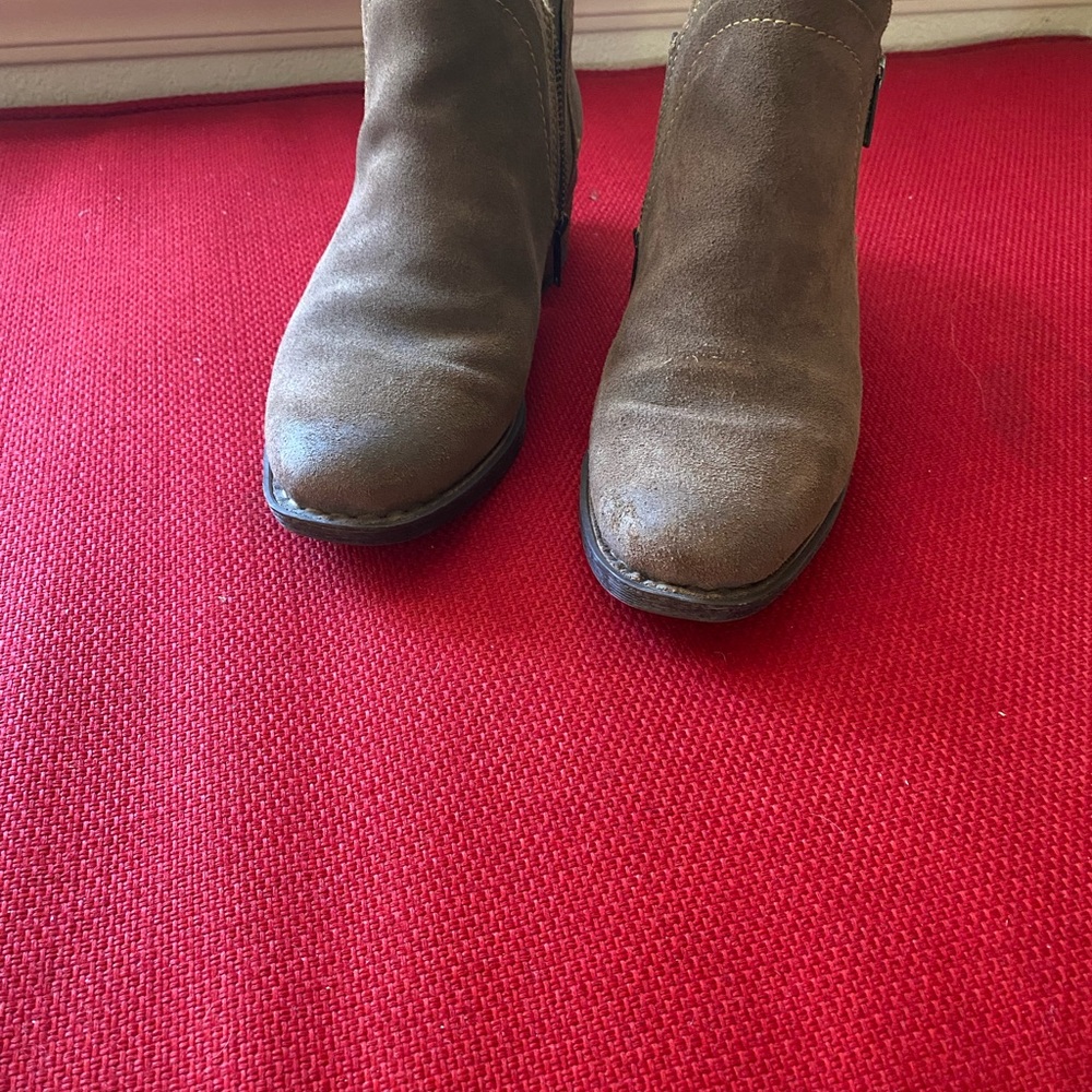 Brown Suede Ankle Boots